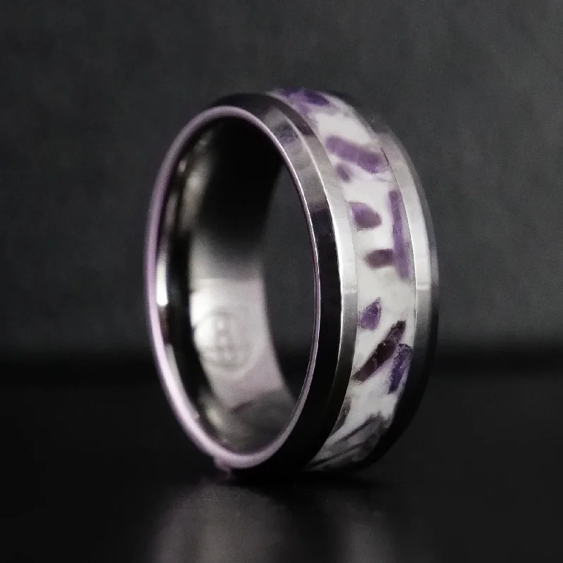 Glimmering cut ring-February Birthstone Ring | Amethyst Glowstone Ring