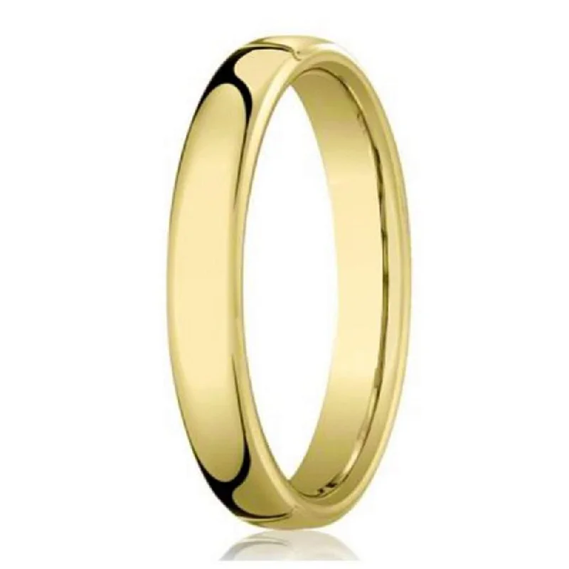 Rising band ring-Designer 14K Yellow Gold Men's Wedding Band, Traditional | 4.5mm