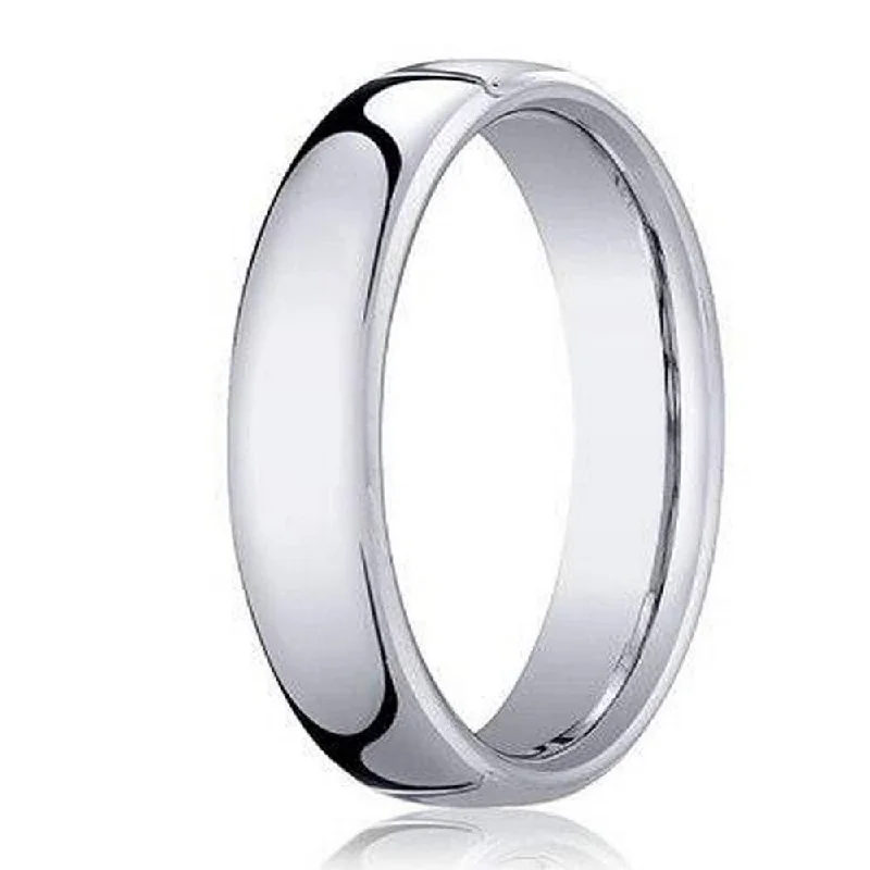 Celestial moon ring-Designer 14k White Gold Wedding Ring for Men with Heavy Fit