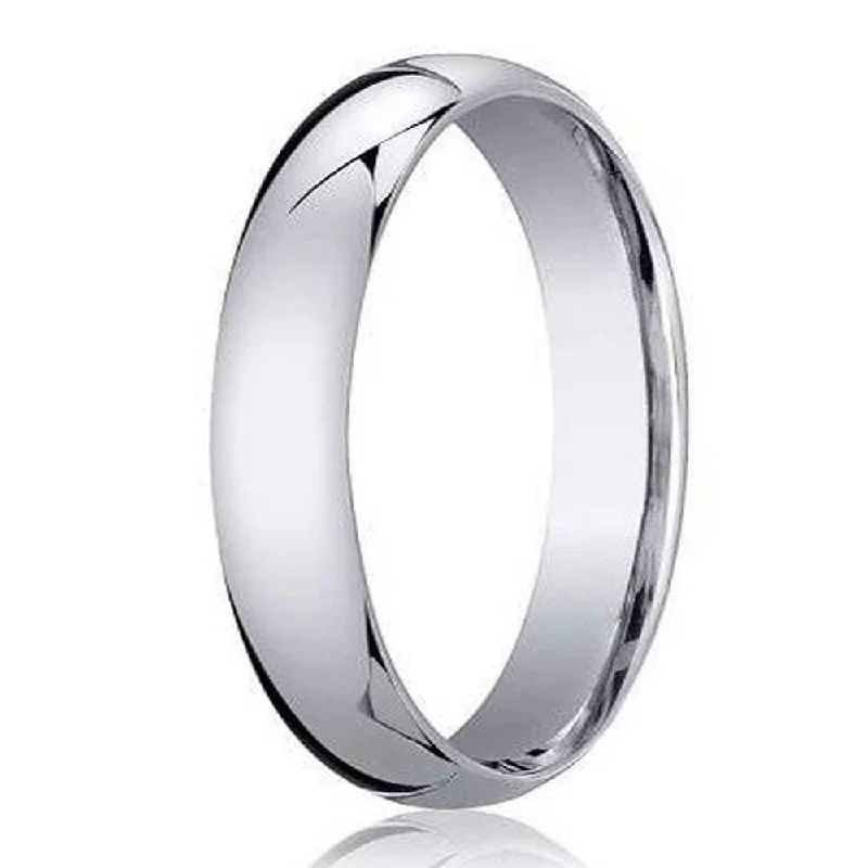 Bold granite ring-950 Platinum Men's Wedding Ring, Traditional Design-4mm