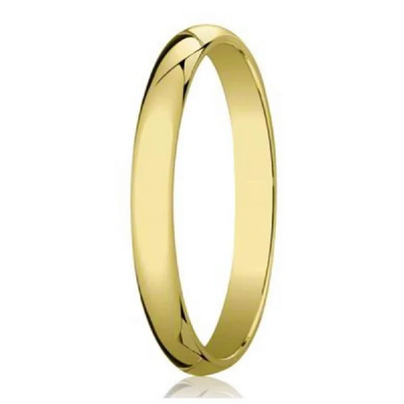 Malleable gem ring-Classic Yellow Gold Designer Men's Wedding Ring in 18K | 3mm