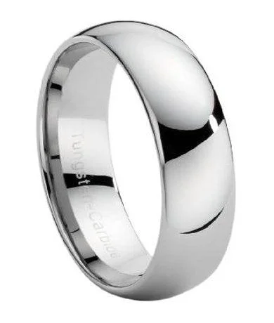 Rich moonstone ring-Classic Men's Tungsten Wedding Band -7.7mm