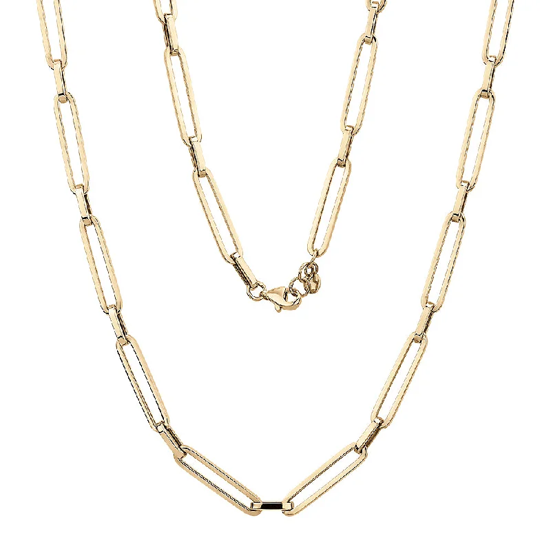 Slope gem necklace-Necklace in 10 carat yellow gold