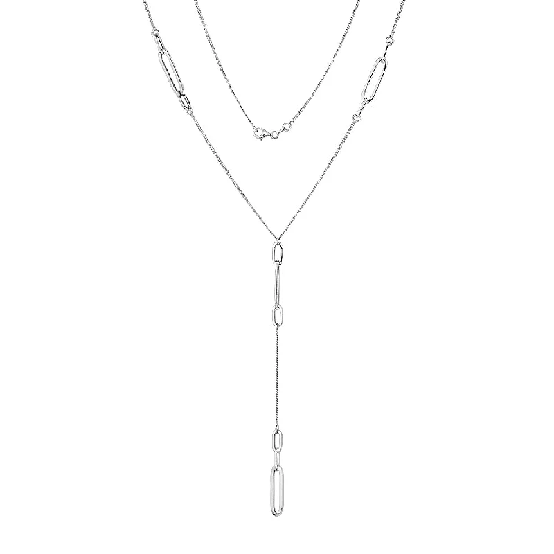 Fixed gem necklace-Necklace in sterling silver