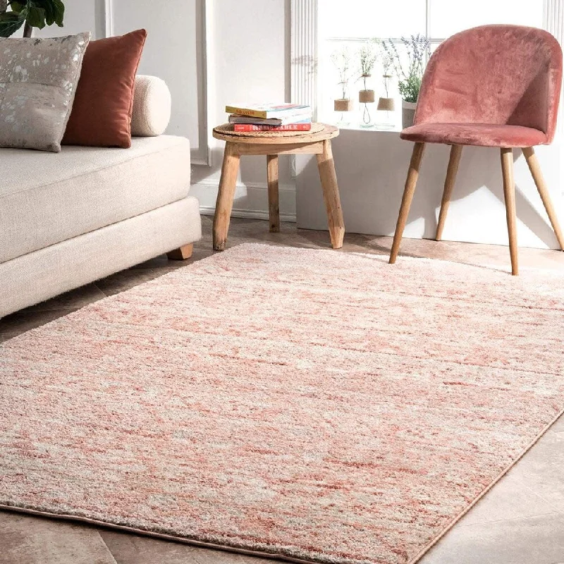 Rich moonstone ring-Rug, 2' x 6', Pink