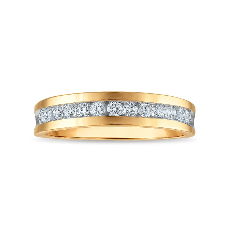 Natural stone ring-Signature EcoLove 1/2 CTW Lab Grown Diamond Wedding Ring in 14KT Yellow Gold