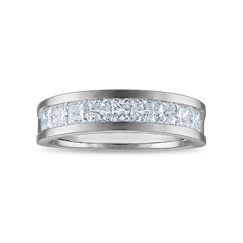 Satin granite ring-Signature EcoLove 2 CTW Lab Grown Diamond Wedding Ring in 14KT White Gold