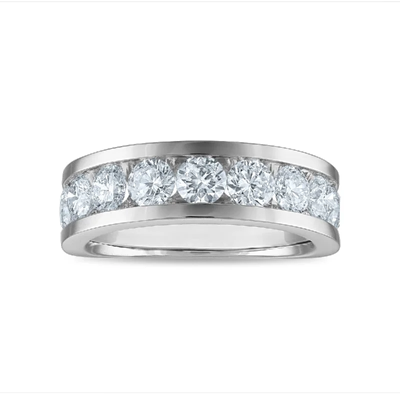 Eight-gem ring-Signature EcoLove 3 CTW Lab Grown Diamond Set Ring in 14KT White Gold