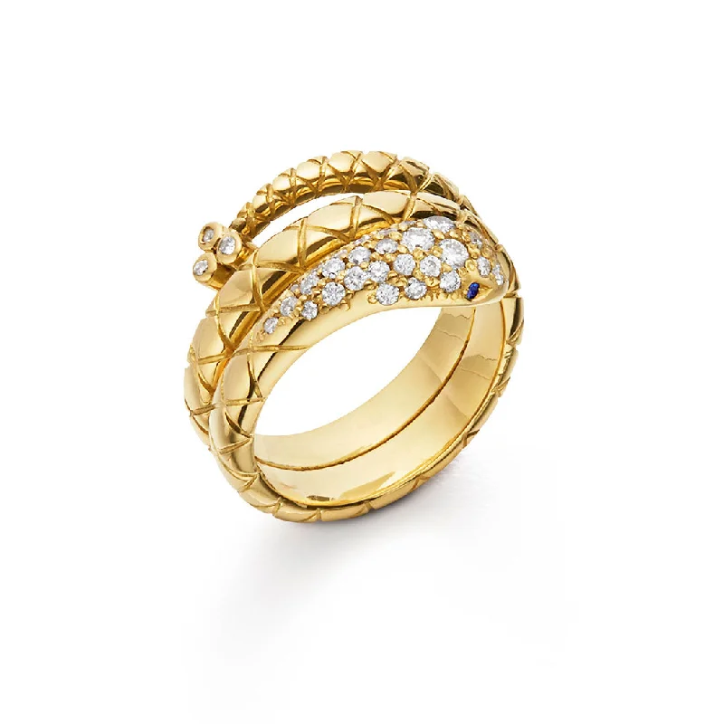 Deep-set ring-Temple St. Clair Diamond Pavé Serpent Ring