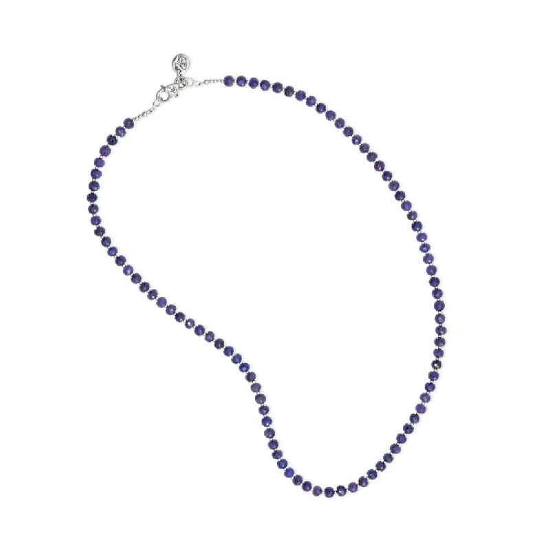 Shimmering quartz necklace-Wisdom Sapphire Classic Signature Necklace