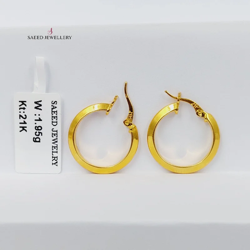 Firm gold earrings-Rashadi Hoop Earrings