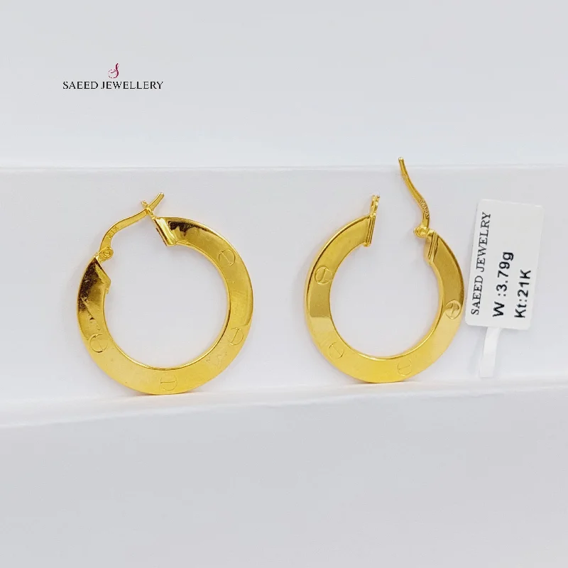 Rolling wave earrings-Hoop Earrings