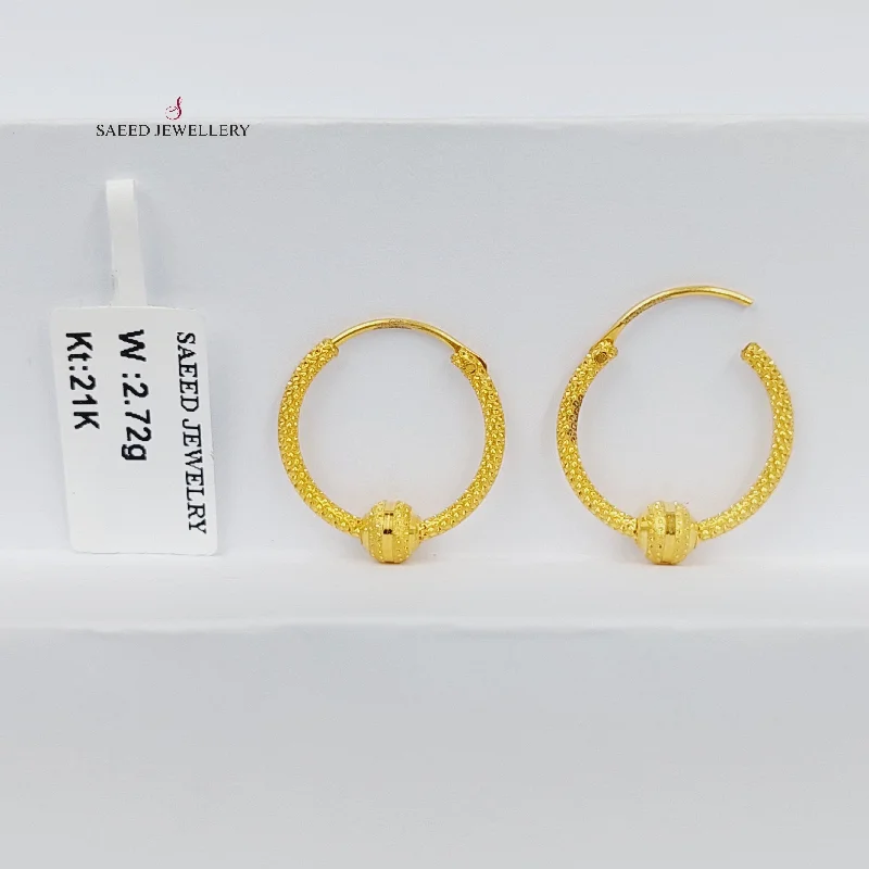 Framed design earrings-Hoop Earrings