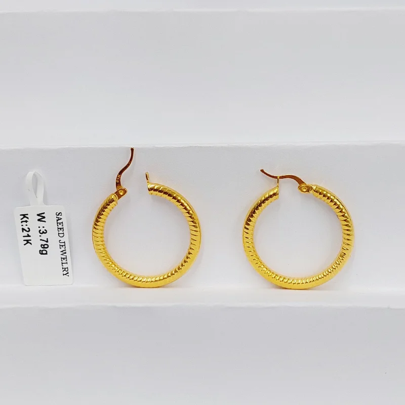 Sparkling crystal earrings-Hoop Earrings