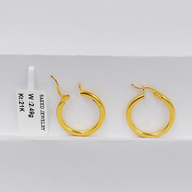 Flower-bud earrings-Hoop Earrings