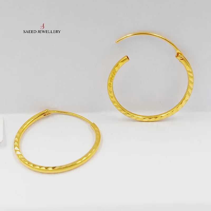 Natural stone earrings-Hoop Earrings