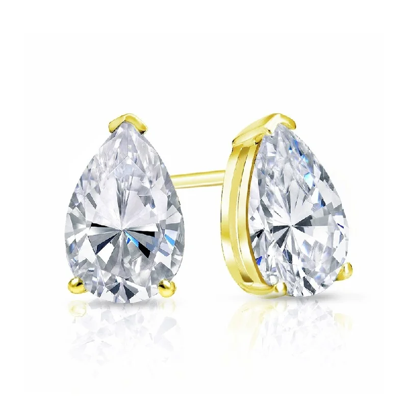 Angular gem earrings-Auriya 2ctw Pear-cut Diamond Stud Earrings 14k Gold (G-H, SI1-SI2)