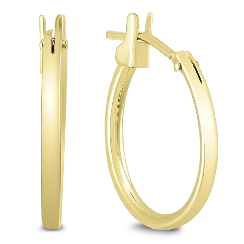 Gentle sweep earrings-Marquee Jewels 14MM Hoop Earrings in 14K Yellow Gold