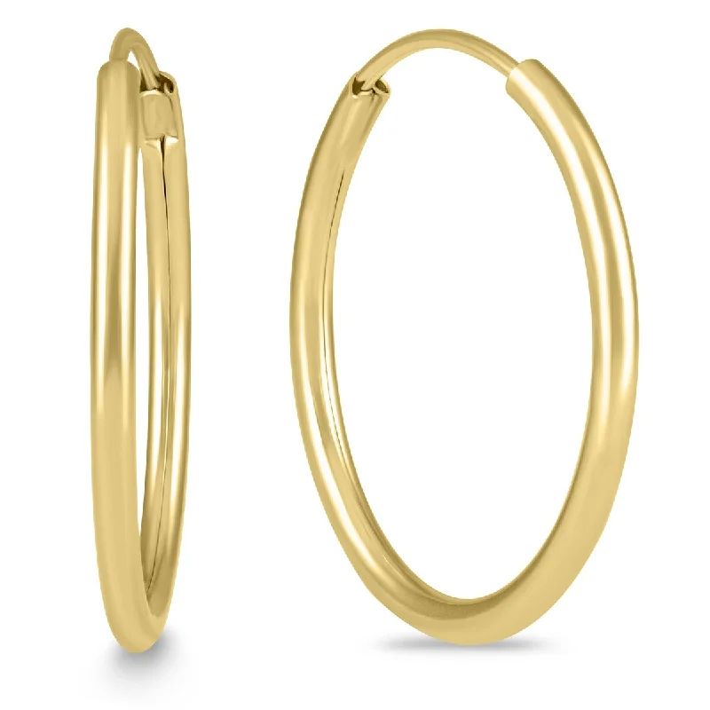 Octagon stud earrings-Marquee Jewels 3/4 Inch Endless 14K Yellow Gold Filled Hoop Earrings (20mm Diameter)