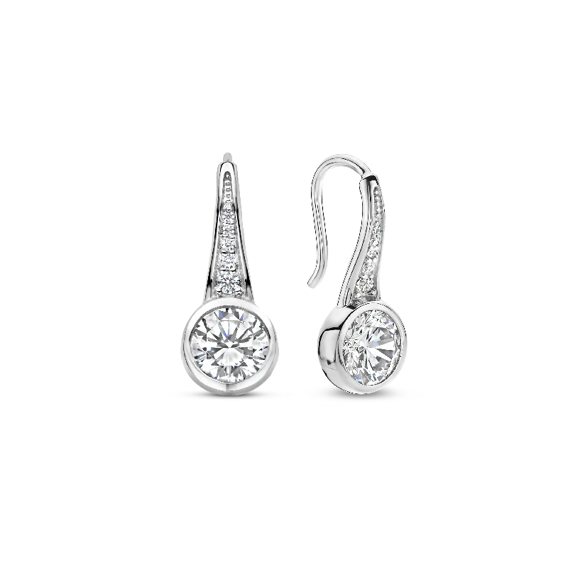 Framed hoop earrings-TI SENTO Earrings 7952ZI