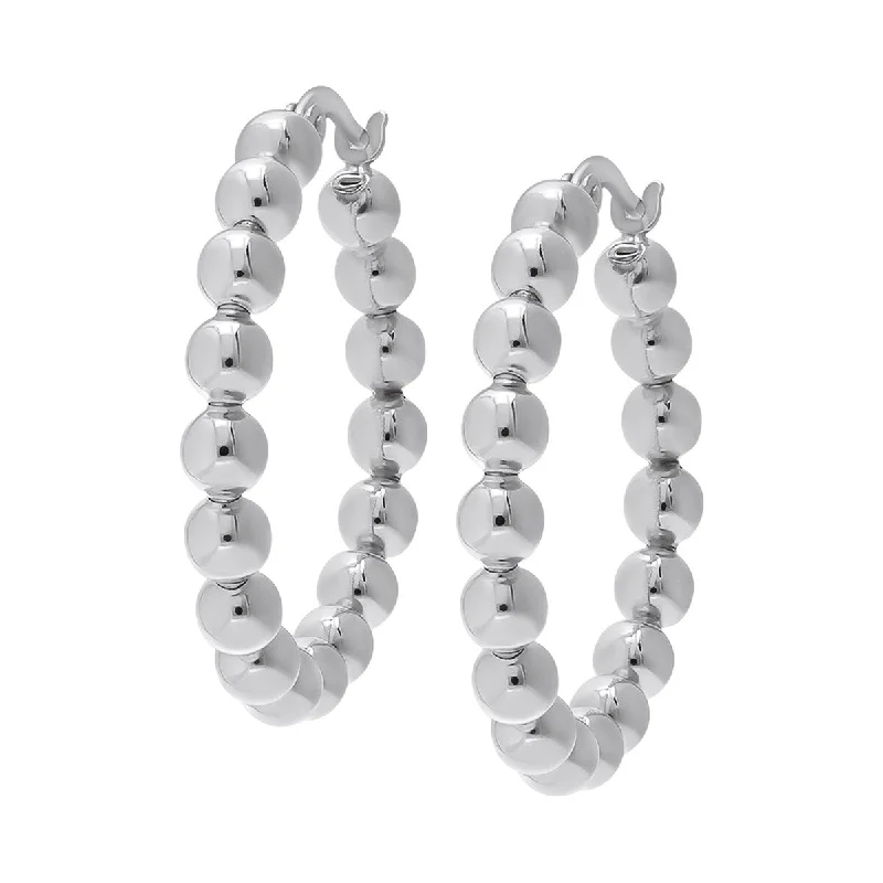 Fine-edged earrings-Victoria Townsend .925 Sterling Silver Bubble Hoop Earring