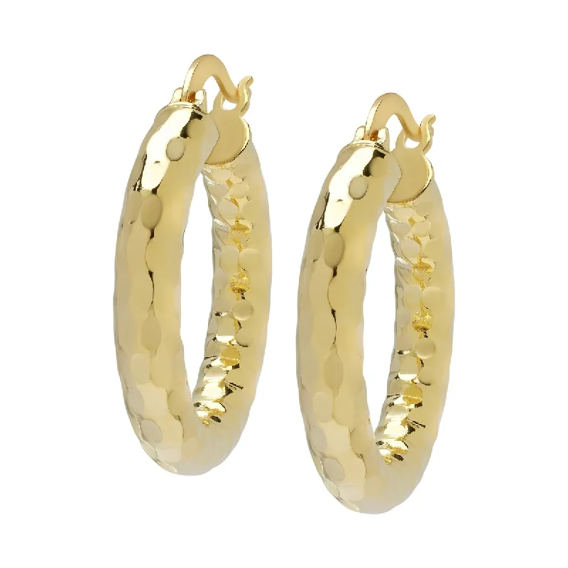 Smooth-cut earrings-Victoria Townsend Yellow Gold Plated Small Hoop Clip-on Earrings