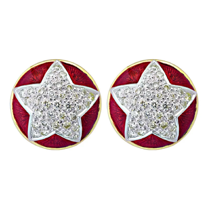 Earrings- Diamond (enamel)