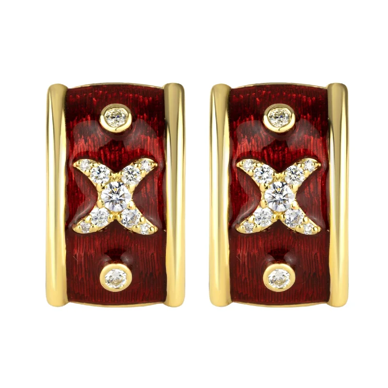 Earrings - Diamond (enamel)