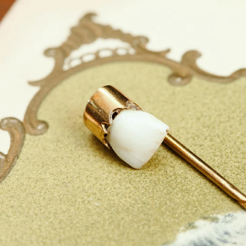 Quirky Victorian Baby Tooth Stick Pin