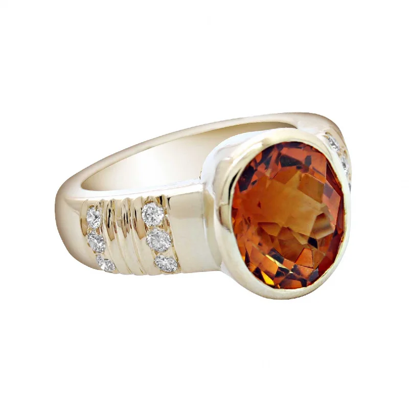 Ring- Citrine & Diamond