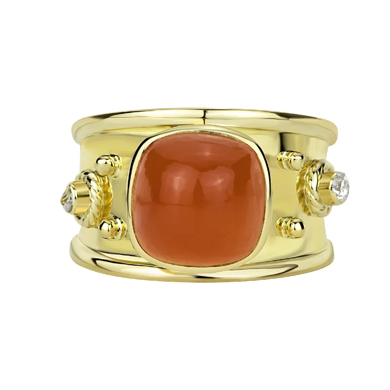 Ring - Cornelian And Diamond